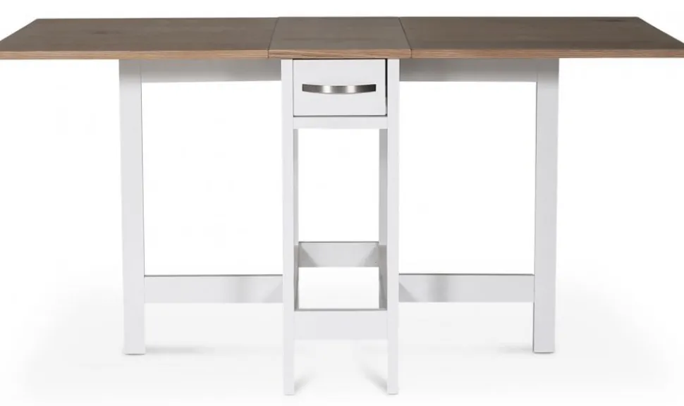 Slagbord vit/ek 30/90/150x80 cm - Fårö + Fläckborttagare för möbler