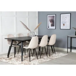 Sleek matbord 195 cm - Svart