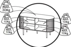 Slide skänk 150 cm - Brunlackad ek