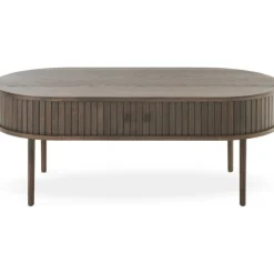 Slide soffbord 120 x 60 cm - Brunlackad ek