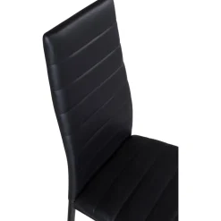 Slim matstol i svart PU