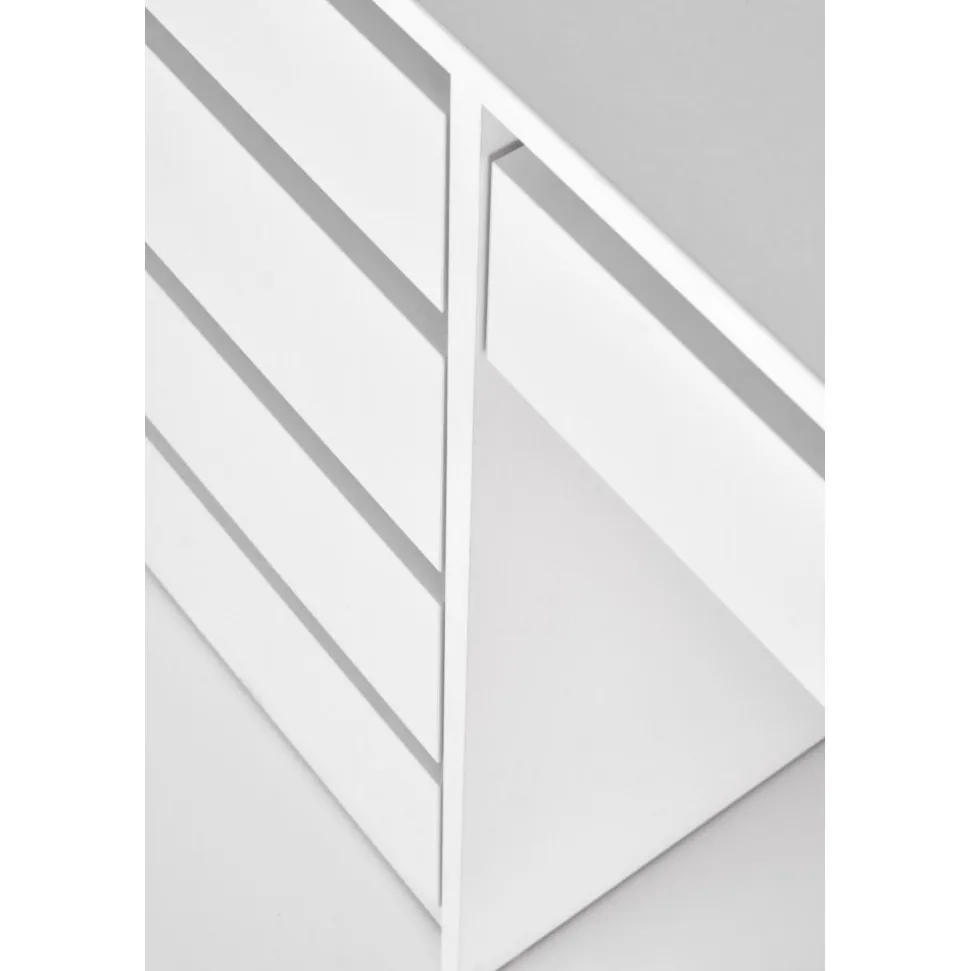 Sminkbord Vit 120 x 55 cm med LED-belysning - Facada