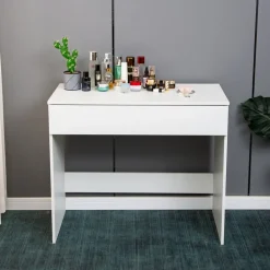 Sminkbord vitt med förvaring 90 cm bred