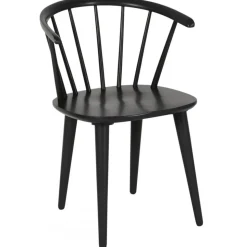 Smokey matgrupp, runt matbord med 4 st Dalsland karmstol - Gråbetsad ek/svart