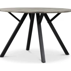 Smokey runt matbord Ø120 cm i whitewash