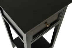 Sängbord 75 cm högt antiksvart - Holmby + Textilrengöring för möbler