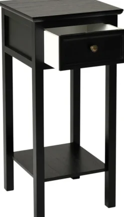 Sängbord 75 cm högt antiksvart - Holmby