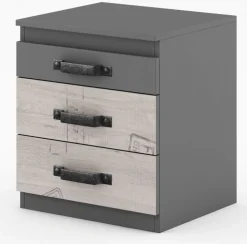 Sängbord - Graphite/ek