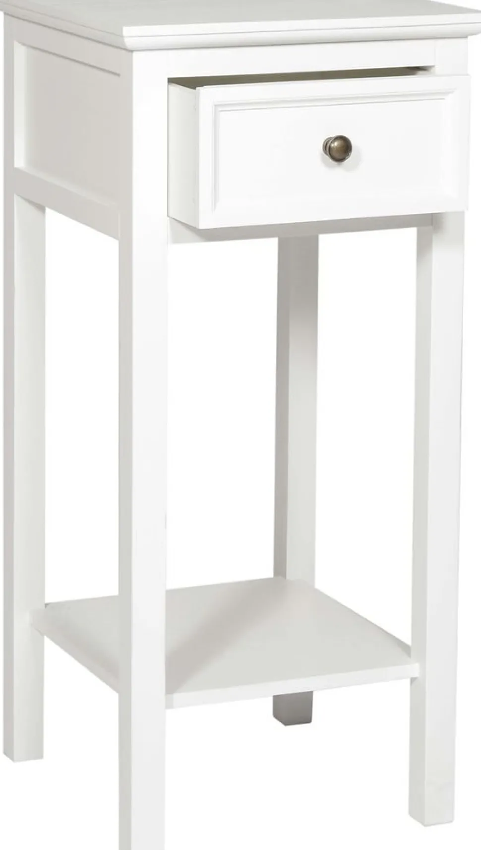 Sängbord antikvitt höjd 75 cm - Bristol + Möbeltassar