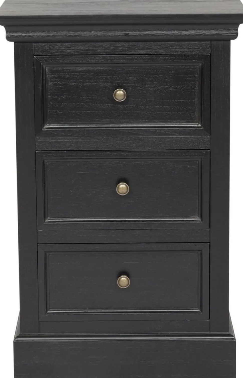 Sängbord Bristol i svart - 70 cm hög + Möbeltassar