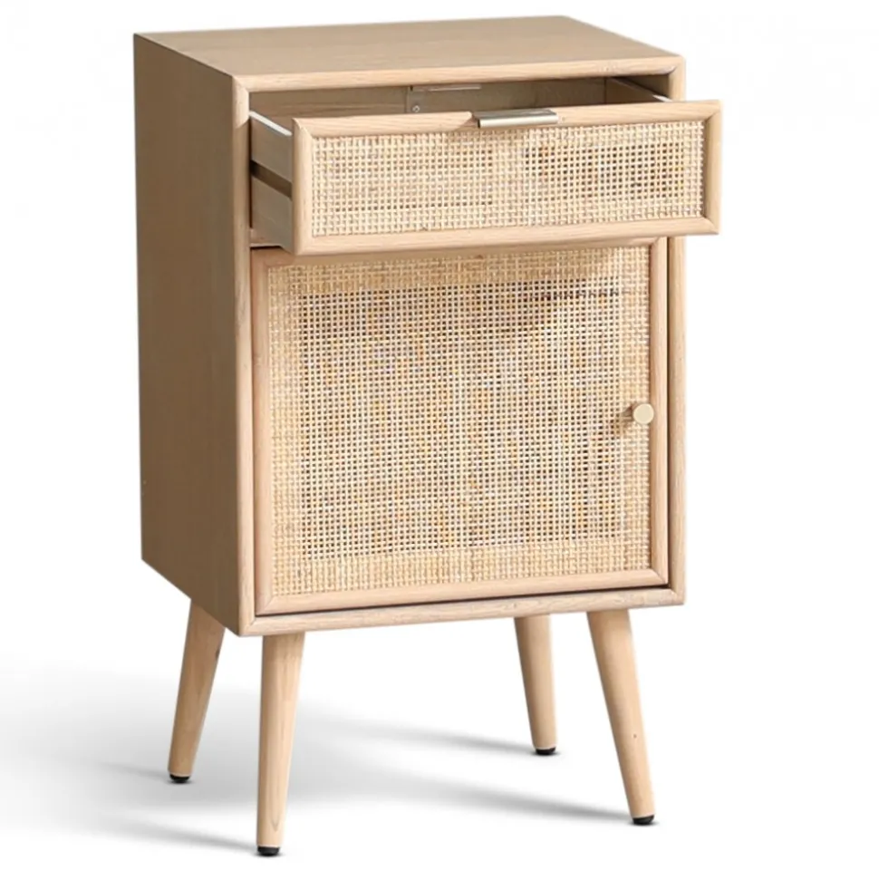 Sängbord i rotting/ek - Stockholm