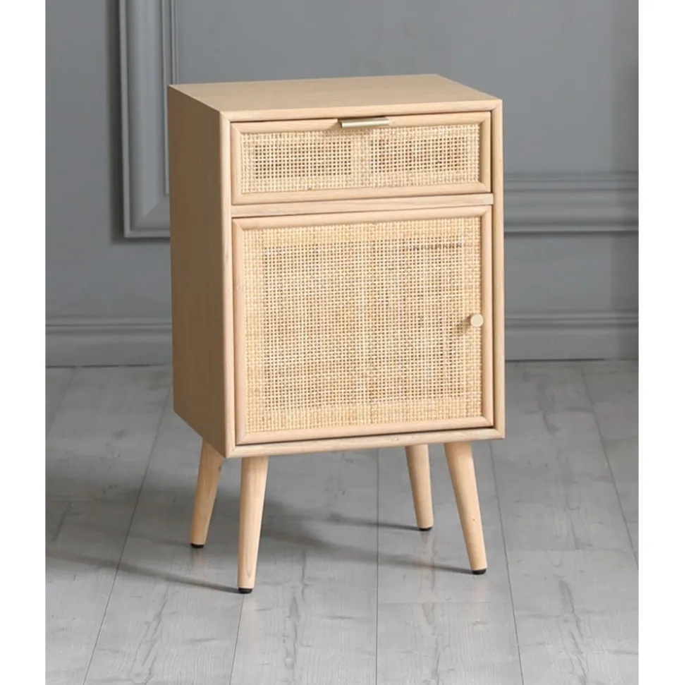 Sängbord i rotting/ek - Stockholm