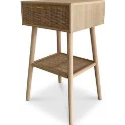 Sängbord i rotting/mässig höjd 70 cm - React + Möbeltassar