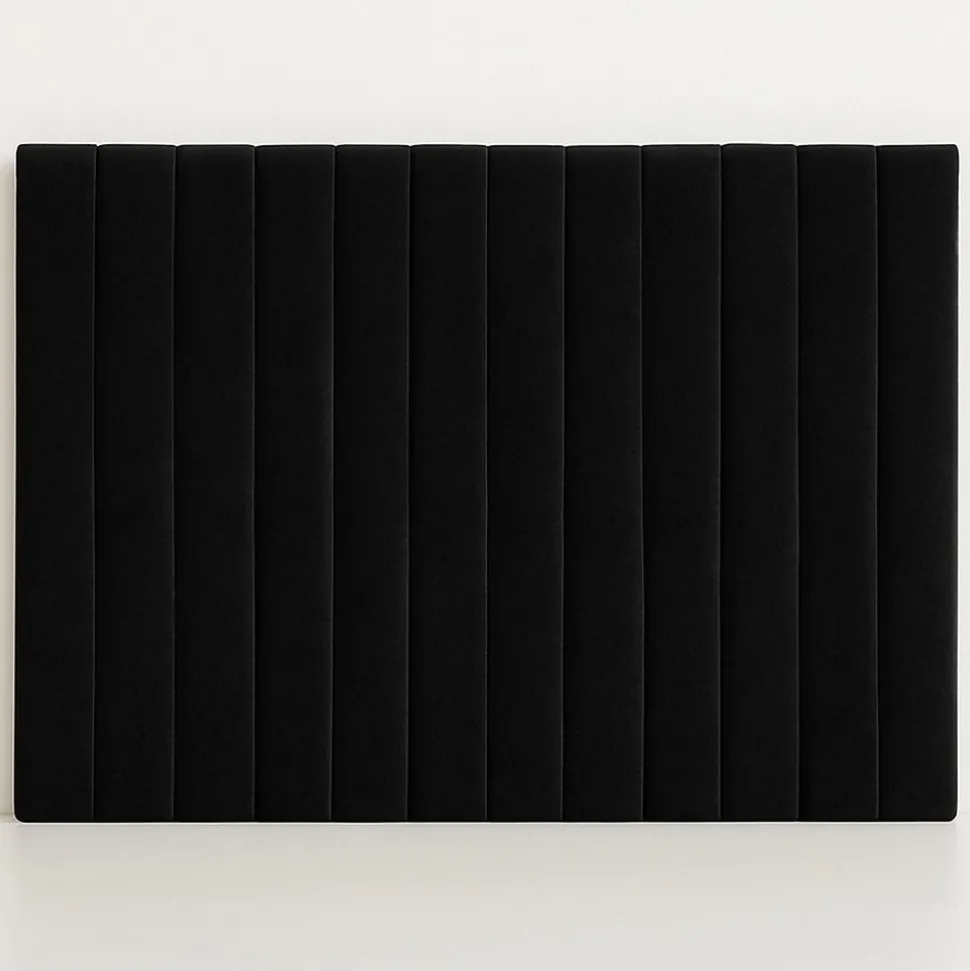 Sänggavel Equator 180 cm - Svart sammet