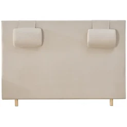 Sänggavel med nackkuddar 160 x 125 cm - Beige