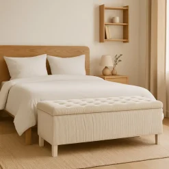 Sängkista Rönnö 120 cm - Ljusbeige