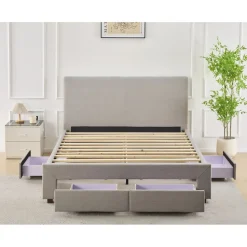 Sängram 180 x 200 cm - Grå