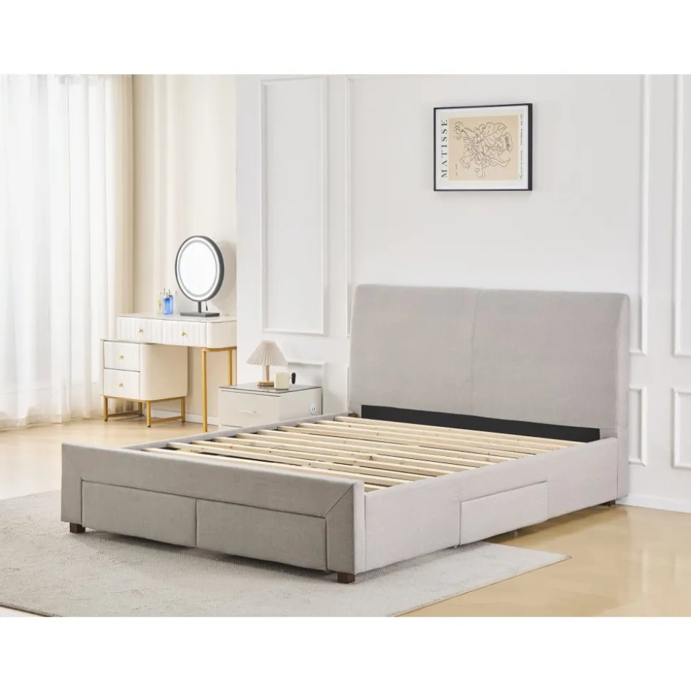 Sängram 160 x 200 cm - Grå