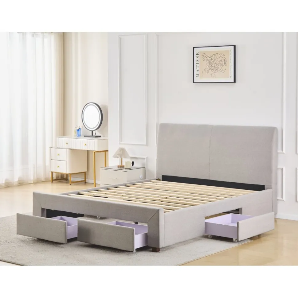 Sängram 160 x 200 cm - Grå