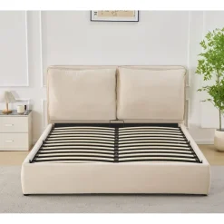 Sängram lyx 160 x 200 cm - Beige