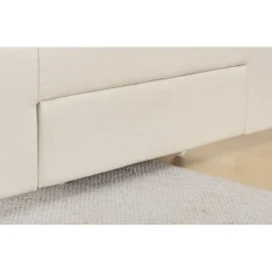 Sängram med förvaring inklusive sänggavel 160 x 200 cm - Beige