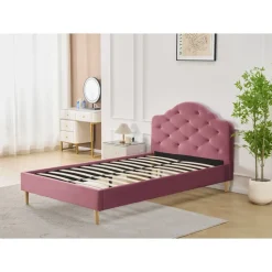 Sängram rosa inklusive sänggavel - 120 x 200 cm