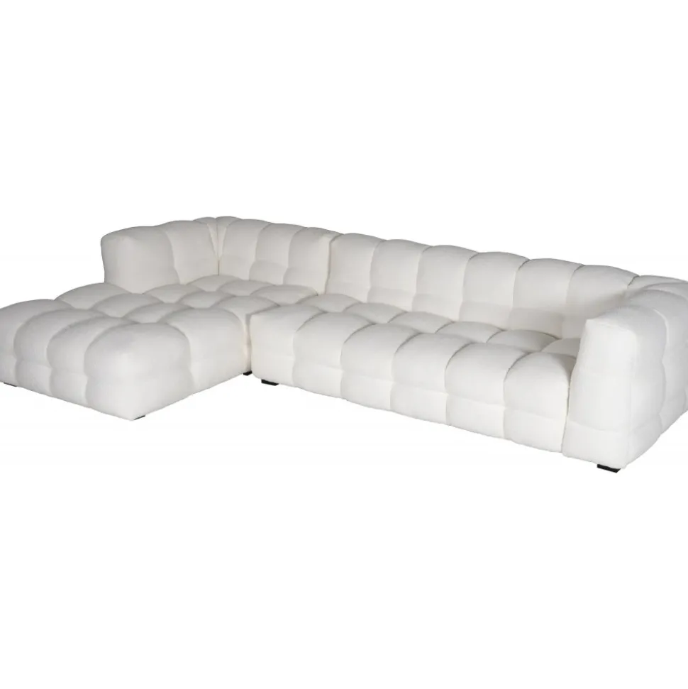 Soffa 322 cm bred beige teddy - Elisa