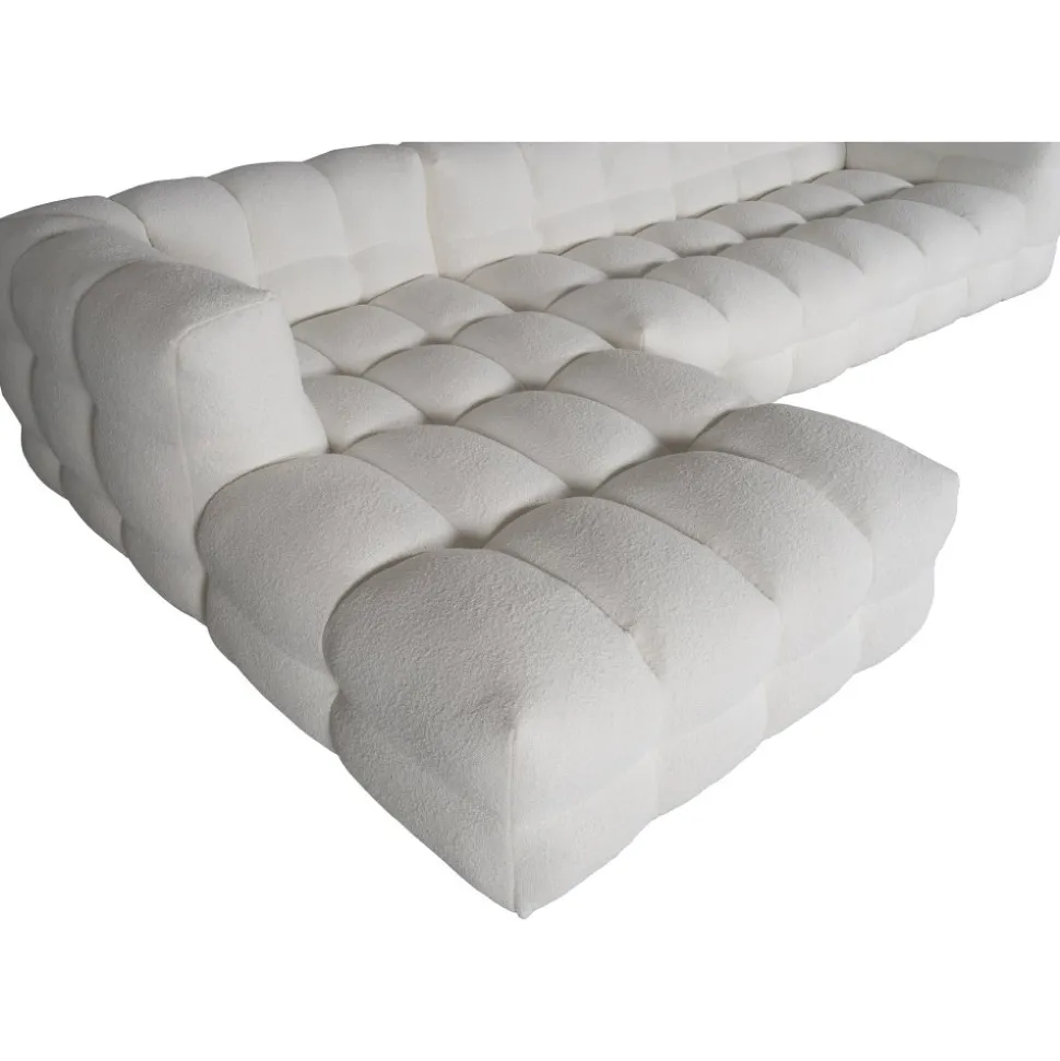 Soffa 322 cm bred beige teddy - Elisa