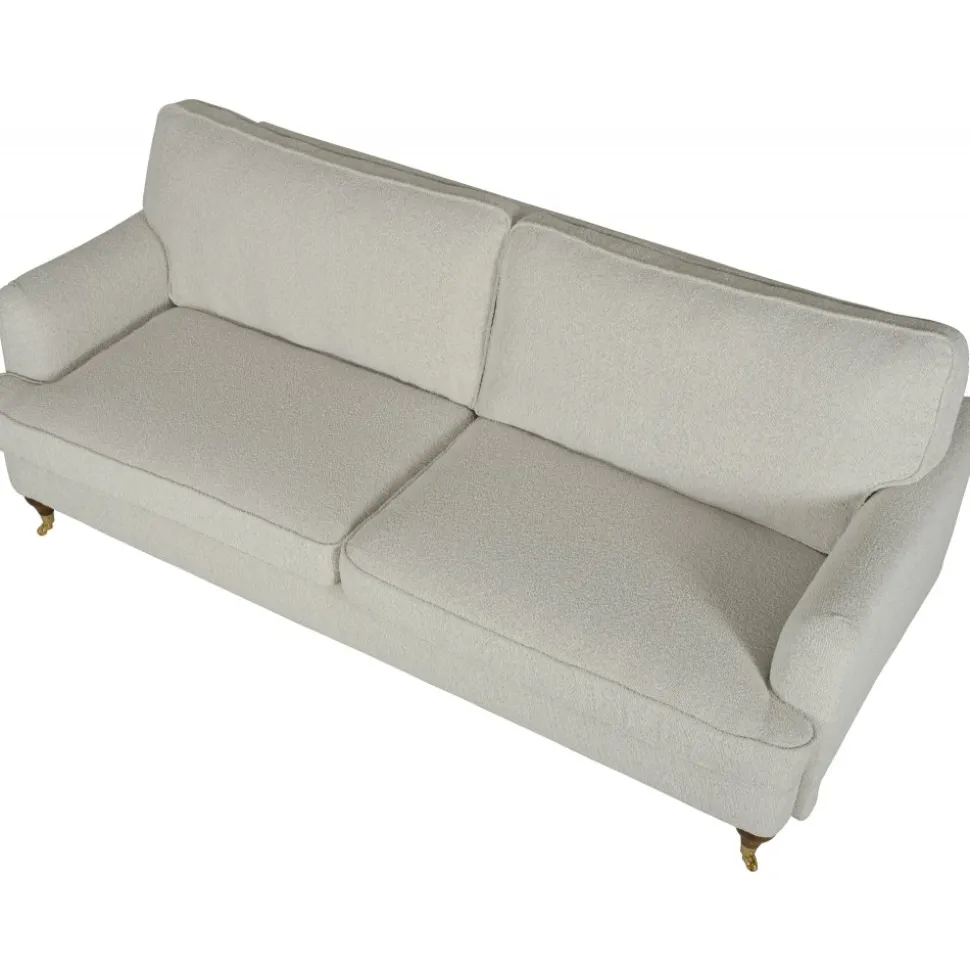 Soffa 210 cm bred Howard Watford Deluxe i bouclé + Textilrengöring för möbler