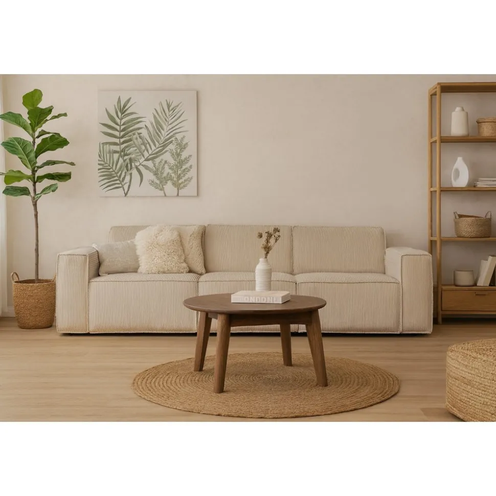 Soffa 310 cm bred i beige manchester