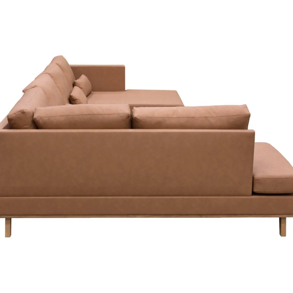 Soffa 322 cm brun PU - Ranger