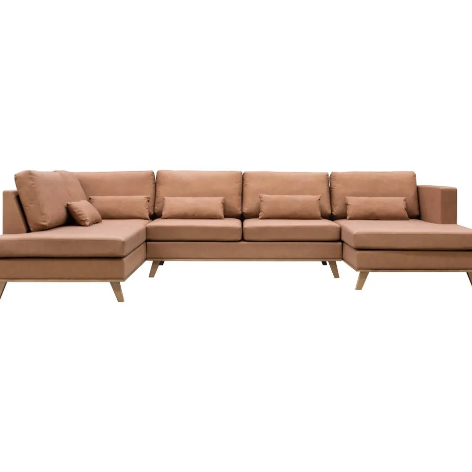 Soffa 322 cm brun PU - Ranger