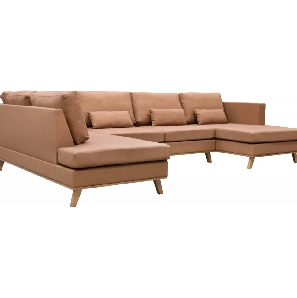 Soffa 322 cm brun PU - Ranger