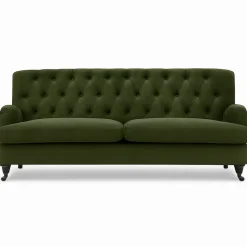 Soffa 215 cm i mörkgrön klädsel - Howard Barkley