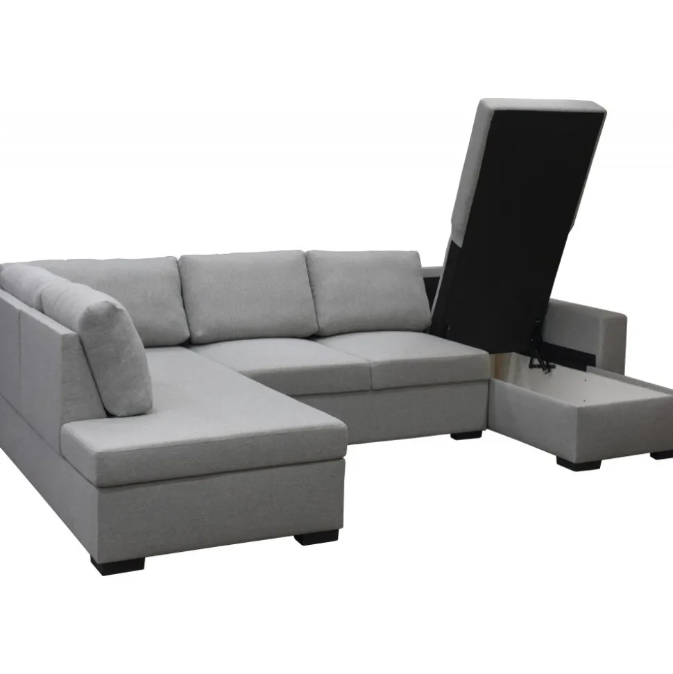 Soffa 309 cm ljusgrå - Solna