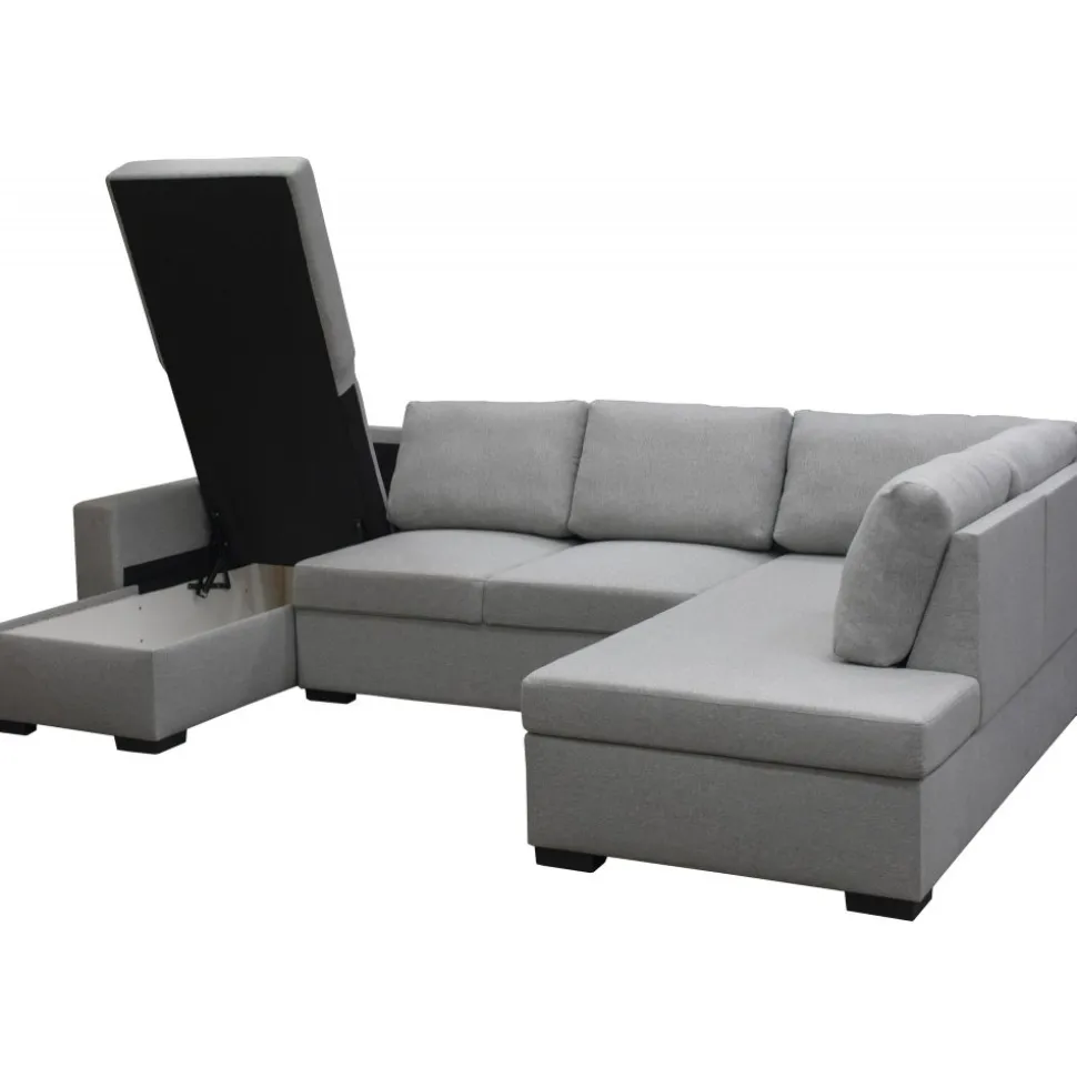 Soffa 309 cm ljusgrå - Solna