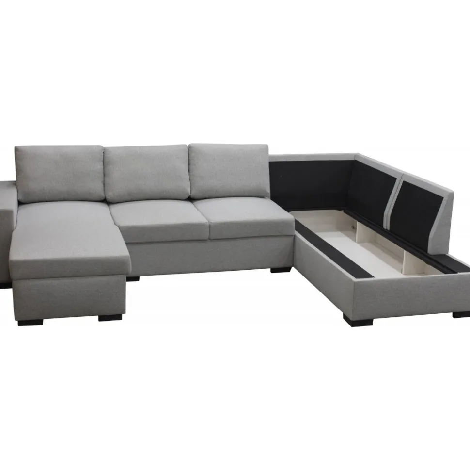 Soffa 309 cm ljusgrå - Solna