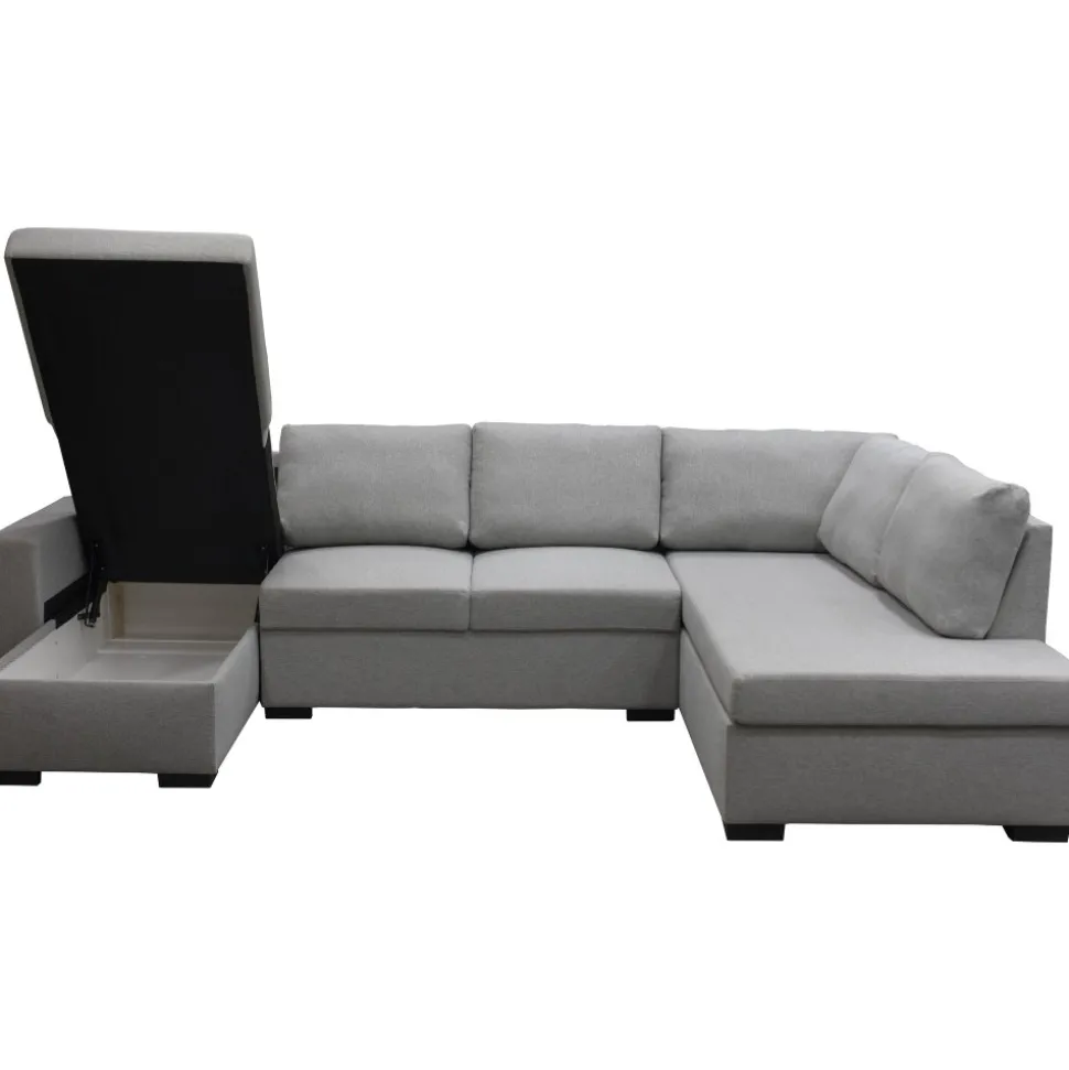 Soffa 309 cm ljusgrå - Solna