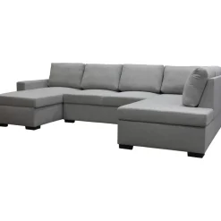 Soffa 309 cm ljusgrå - Solna + Textilrengöring för möbler