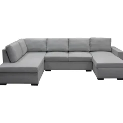 Soffa 309 cm ljusgrå - Solna + Textilrengöring för möbler