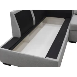 Soffa 309 cm ljusgrå - Solna + Textilrengöring för möbler