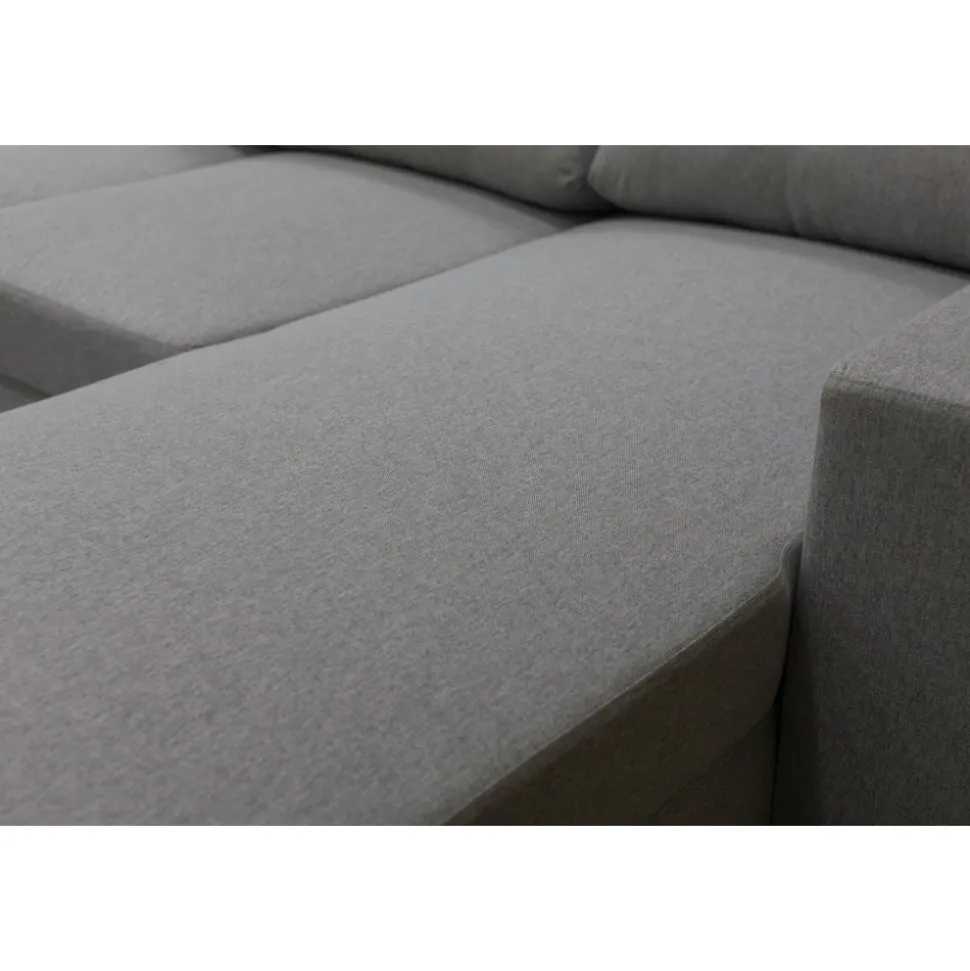 Soffa 309 cm ljusgrå - Solna + Textilrengöring för möbler