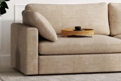 Soffa 266 cm 4-sits mörkbeige - Moby + Möbeltassar