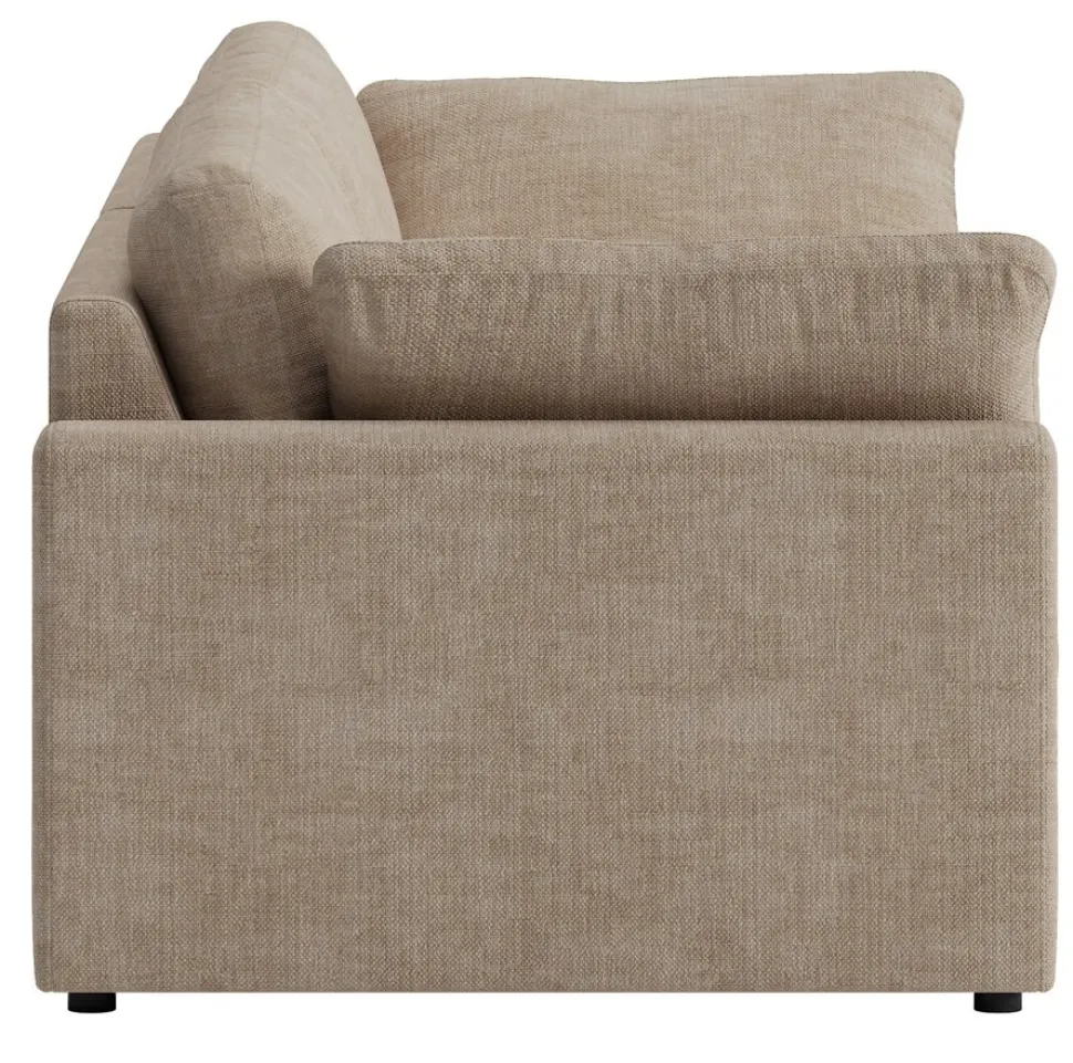 Soffa 266 cm 4-sits mörkbeige - Moby + Möbeltassar