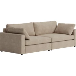 Soffa 266 cm 4-sits mörkbeige - Moby + Möbeltassar