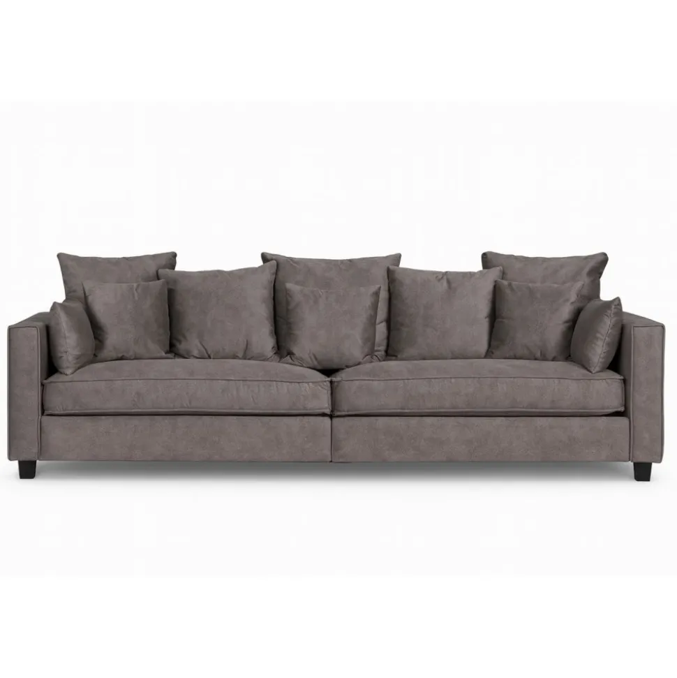 Soffa Brandy lounge 210 cm - Beige läderimitation