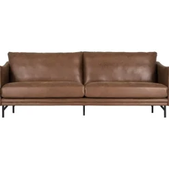 Soffa brun vintage 3-sits 223 cm