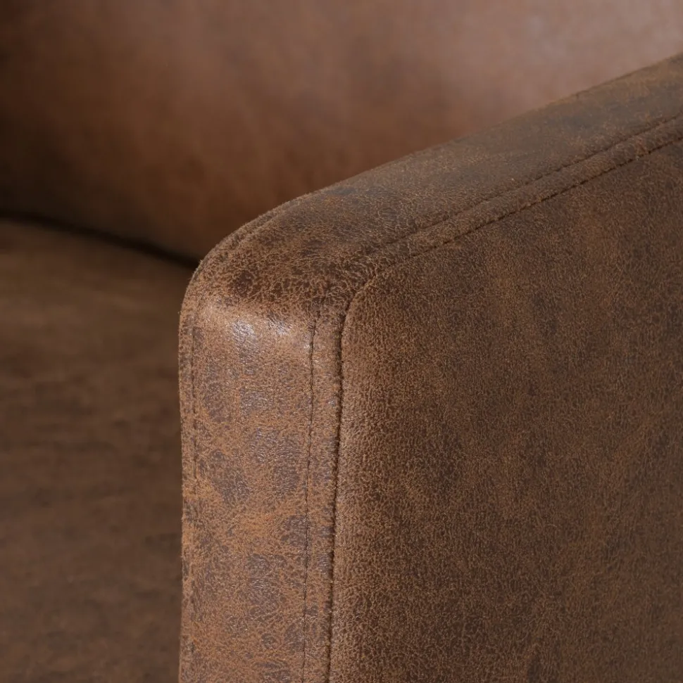 Soffa brun vintage 3-sits 223 cm