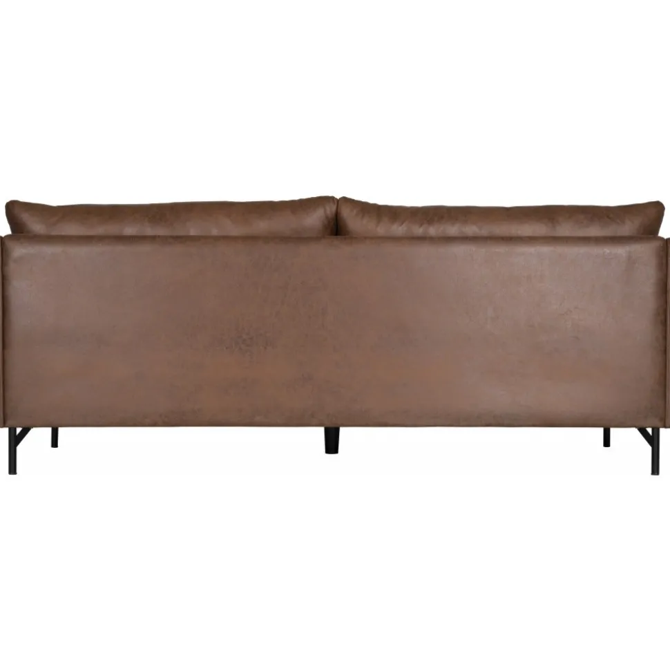 Soffa brun vintage 3-sits 223 cm + Fläckborttagare för möbler