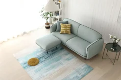 Soffa Catta med fotpall - 200 cm + Textilrengöring för möbler